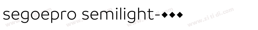 segoepro semilight字体转换